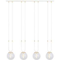 Emibig Glam függőlámpa 4x10 W fehér-átlátszó 1116/4