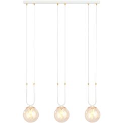 Emibig Glam függőlámpa 3x10 W fehér-borostyán 1117/3