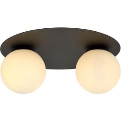 Emibig Solar mennyezeti lámpa 2x10 W fekete-opál 1127/2