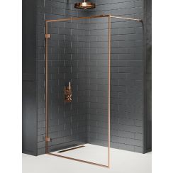New Trendy Avexa Copper Brushed zuhanykabin fal walk-in 120 cm réz csiszolt/átlátszó üveg EXK-3801