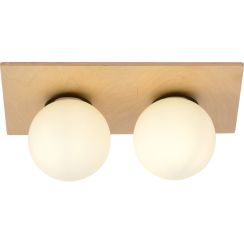Emibig Kenzo mennyezeti lámpa 2x40 W fa -opál 1142/2