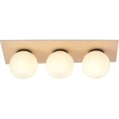 Emibig Kenzo mennyezeti lámpa 3x40 W fa -opál 1142/3
