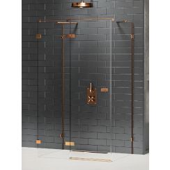 New Trendy Avexa Copper Brushed zuhanykabin 120x100 cm négyszögletes réz csiszolt/átlátszó üveg EXK-3717