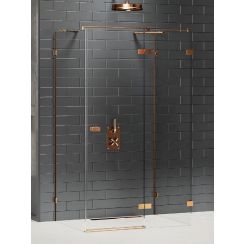 New Trendy Avexa Copper Brushed zuhanykabin 120x80 cm négyszögletes réz csiszolt/átlátszó üveg EXK-3745