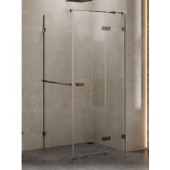 New Trendy Avexa Gunmetal Brushed zuhanykabin 120x70 cm négyszögletes csiszolt/átlátszó üveg EXK-3312