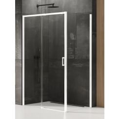 New Trendy Prime White zuhanykabin 140x80 cm négyszögletes fehér matt/átlátszó üveg D-0408A/D-0219B