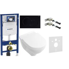 Set beépíthető keret Geberit Duofix 111.320.00.5, combi-Pack készlet deszkával Villeroy & Boch O.Novo 5660H101, 115.770.DW.5, 111.815.00.1, 156.050.00.1