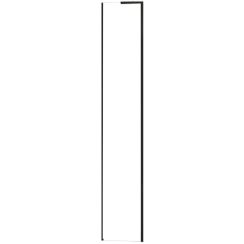 Rea Hugo zuhanyfal 30 cm fekete matt üveg/átlátszó üveg REA-K6606