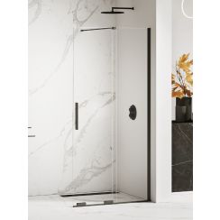 New Trendy Smart Black zuhanykabin fal walk-in 150 cm fekete félfényes/átlátszó üveg EXK-4196