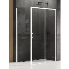New Trendy Prime White zuhanykabin 140x70 cm négyszögletes fehér matt/átlátszó üveg D-0409A/D-0218B