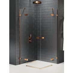 New Trendy Avexa Copper Brushed zuhanykabin 90x90 cm négyzet réz csiszolt/átlátszó üveg EXK-3671