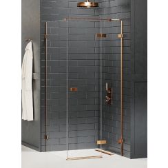 New Trendy Avexa Copper Brushed zuhanykabin 80x70 cm négyszögletes réz csiszolt/átlátszó üveg EXK-3575