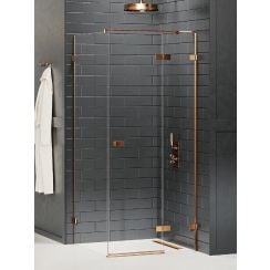 New Trendy Avexa Copper Brushed zuhanykabin 90x70 cm négyszögletes réz csiszolt/átlátszó üveg EXK-3581