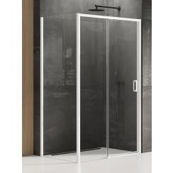 New Trendy Prime White zuhanykabin 130x80 cm négyszögletes fehér matt/átlátszó üveg K-1369