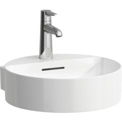Laufen Val mosdótál 42.5x40 cm kerek klasszikus fehér fényes H8132814001041