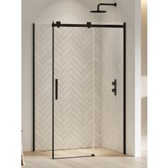 New Trendy Softi Black zuhanykabin 100x120 cm négyszögletes fekete félmatt/átlátszó üveg EXK-3969