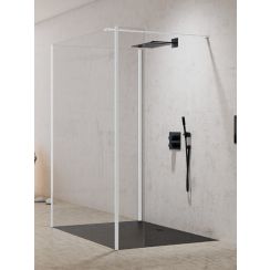 New Trendy New Modus White zuhanykabin fal walk-in 120 cm fehér matt üveg/átlátszó üveg EXK-2259