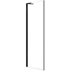 Rea Hugo zuhanyfal 90 cm fekete matt üveg/átlátszó üveg REA-K6611