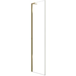 Rea Hugo zuhanyfal 90 cm arany csiszolt/átlátszó üveg REA-K6613