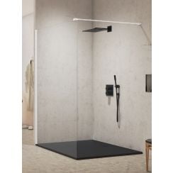 New Trendy New Modus White zuhanykabin fal walk-in 120 cm fehér matt üveg/átlátszó üveg EXK-2206