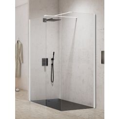New Trendy New Modus White zuhanykabin 130x100 cm négyszögletes fehér matt/átlátszó üveg EXK-2297