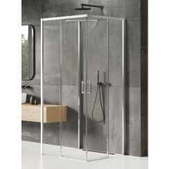 New Trendy Prime zuhanykabin 100x90 cm négyszögletes króm fényes/átlátszó üveg K-1524
