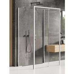 New Trendy Prime zuhanykabin 120x90 cm négyszögletes króm fényes/átlátszó üveg K-0850