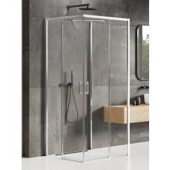 New Trendy Prime zuhanykabin 100x100 cm négyzet króm fényes/átlátszó üveg K-0907