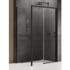 New Trendy Prime Black zuhanykabin 140x90 cm négyszögletes fekete félmatt/átlátszó üveg K-1294