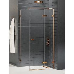 New Trendy Avexa Copper Brushed zuhanykabin 120x100 cm négyszögletes réz csiszolt/átlátszó üveg EXK-3602