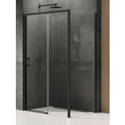 New Trendy Prime Black zuhanykabin 160x70 cm négyszögletes fekete félmatt/átlátszó üveg K-1328