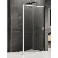 New Trendy Prime zuhanykabin 140x80 cm négyszögletes króm fényes/átlátszó üveg K-1213