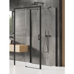 New Trendy Prime Black zuhanykabin 120x90 cm négyszögletes fekete félmatt/átlátszó üveg K-0918