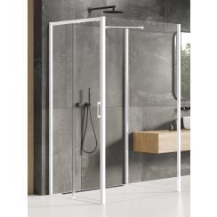 New Trendy Prime White zuhanykabin 120x90 cm négyszögletes fehér matt/átlátszó üveg K-1070