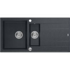 Quadron Evan graniteq mosogató 100x50 cm fekete HQE5510050U8_BS_P2O