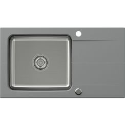 Quadron Edward gránit és acél mosogató 78x44 cm szürke/grafit/onix FUS_E7844SZ