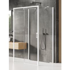 New Trendy Prime White zuhanykabin 120x80 cm négyszögletes fehér matt/átlátszó üveg K-1013