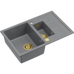 Quadron Morgan graniteq mosogató 78x50 cm szürke/grafit/onix HB8224U5-G1_P2O