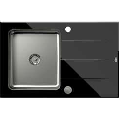 Quadron Ford üveg és acél mosogató 78x50 cm HB3578SC3BS_P20