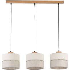 TK Lighting Eco függőlámpa 3x15 W fekete-szürke/hamvas-fa-bézs 5771