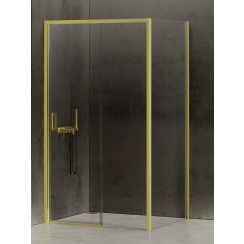 New Trendy Prime Light Gold zuhanykabin 160x90 cm négyszögletes arany fényes/átlátszó üveg K-1490