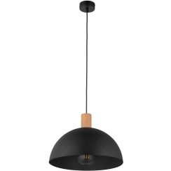 TK Lighting Oslo függőlámpa 1x15 W fekete-fa 4852