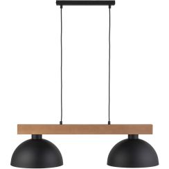 TK Lighting Oslo függőlámpa 2x15 W fekete-fa 4711
