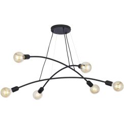 TK Lighting Helix függőlámpa 6x15 W fekete 2726