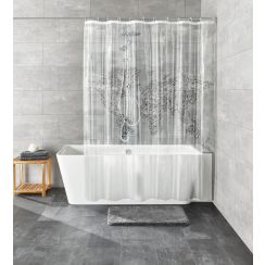 Kleine Wolke Pocket zuhanyfüggöny 200x180 cm transzparens-fekete 5960926305