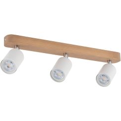 TK Lighting Top mennyezeti lámpa 3x10 W fehér-króm-fa 3296