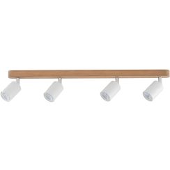 TK Lighting Top mennyezeti lámpa 4x10 W fehér-króm-fa 3297