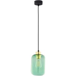 TK Lighting Marco függőlámpa 1x15 W fekete-zöld 6696