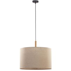 TK Lighting Deva Nature függőlámpa 1x15 W fekete-szürke/hamvas-fa-bézs 6107