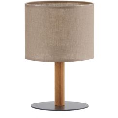 TK Lighting Deva Nature asztali lámpa 1x15 W fekete-szürke-fa -bézs 5192